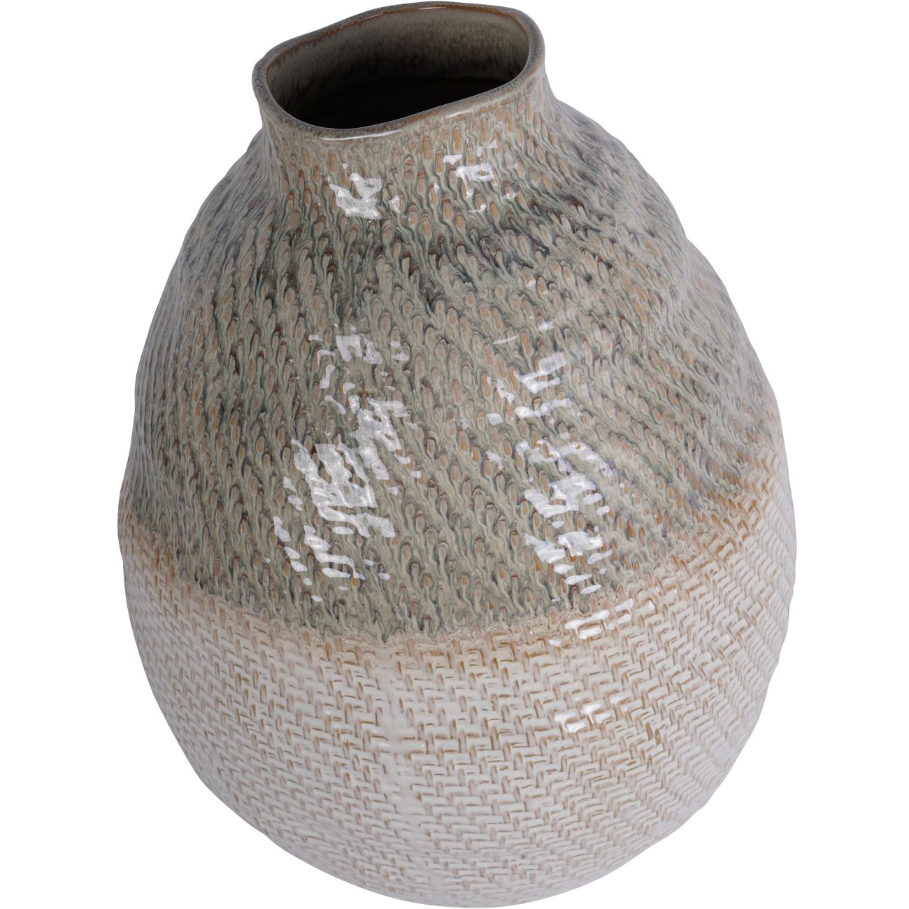 Ceramic Woven Ombre Vase | Extra Large